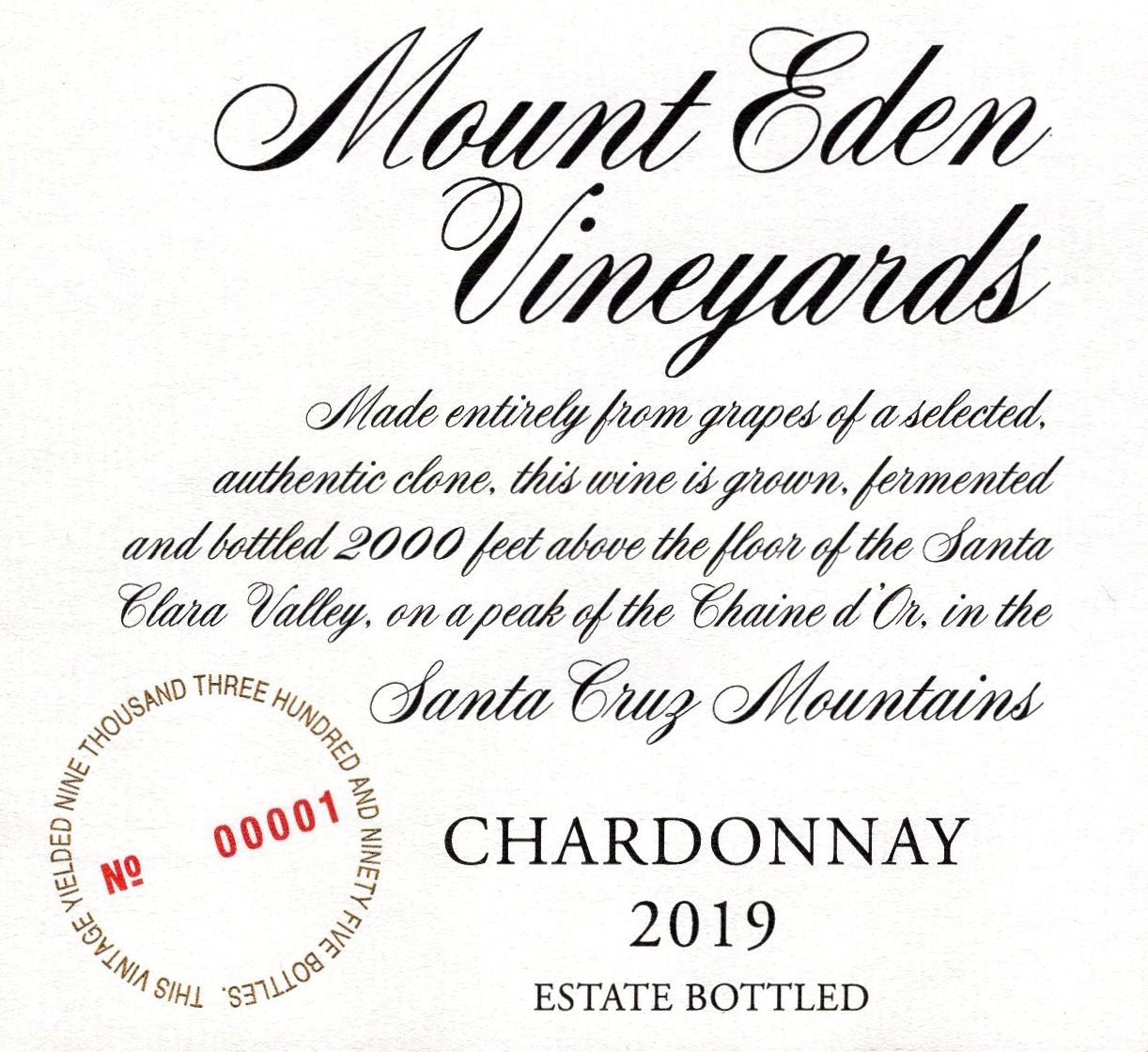 Mount Eden Vineyards Estate Chardonnay