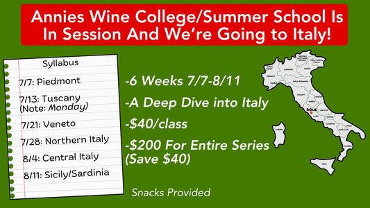 Annie's Wine College Summer School Italy: 8/4: Central Italy