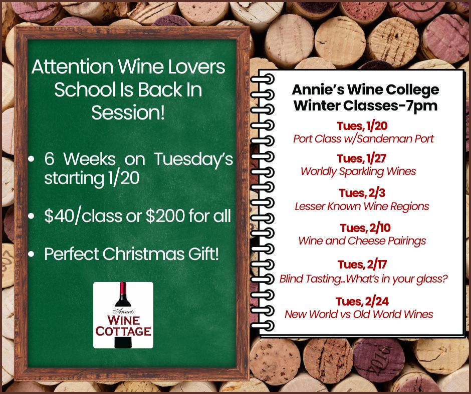 Annies Wine College 2/10: Wine and Cheese Pairings